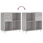 vidaXL Mobile Porta Dischi Grigio Sonoma 84,5x38x89 Legno Multistrato vidaXL Mobile Porta Dischi Grigio Sonoma 84,5x38x89 Legno Multistrato