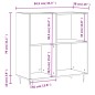 vidaXL Mobile Porta Dischi Grigio Sonoma 84,5x38x89 Legno Multistrato vidaXL Mobile Porta Dischi Grigio Sonoma 84,5x38x89 Legno Multistrato