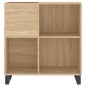 vidaXL Mobile Porta Dischi Rovere Sonoma 84,5x38x89 Legno Multistrato vidaXL Mobile Porta Dischi Rovere Sonoma 84,5x38x89 Legno Multistrato