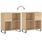 vidaXL Mobile Porta Dischi Rovere Sonoma 84,5x38x89 Legno Multistrato vidaXL Mobile Porta Dischi Rovere Sonoma 84,5x38x89 Legno Multistrato