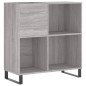 vidaXL Mobile Porta Dischi Grigio Sonoma 84,5x38x89 Legno Multistrato vidaXL Mobile Porta Dischi Grigio Sonoma 84,5x38x89 Legno Multistrato