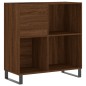 vidaXL Mobile Porta Dischi Rovere Marrone 84,5x38x89 Legno Multistrato vidaXL Mobile Porta Dischi Rovere Marrone 84,5x38x89 Legno Multistrato