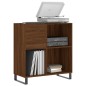 vidaXL Mobile Porta Dischi Rovere Marrone 84,5x38x89 Legno Multistrato vidaXL Mobile Porta Dischi Rovere Marrone 84,5x38x89 Legno Multistrato