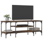 vidaXL Mobile TV Rovere Fumo 121x35x45 cm in Legno Multistrato e Ferro