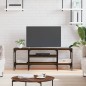 vidaXL Mobile TV Rovere Marrone 121x35x45 cm Legno Multistrato e Ferro