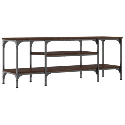 vidaXL Mobile TV Rovere Marrone 121x35x45 cm Legno Multistrato e Ferro