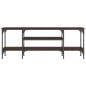 vidaXL Mobile TV Rovere Marrone 121x35x45 cm Legno Multistrato e Ferro