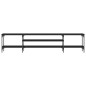 vidaXL Mobile Porta TV Nero 201x35x45 cm in Legno Multistrato e Ferro