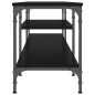 vidaXL Mobile Porta TV Nero 201x35x45 cm in Legno Multistrato e Ferro
