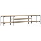 vidaXL Mobile TV Rovere Sonoma 201x35x45 cm Legno Multistrato e Ferro