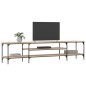 vidaXL Mobile TV Rovere Sonoma 201x35x45 cm Legno Multistrato e Ferro