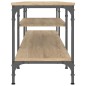 vidaXL Mobile TV Rovere Sonoma 201x35x45 cm Legno Multistrato e Ferro