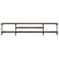 vidaXL Mobile TV Rovere Fumo 201x35x45 cm in Legno Multistrato e Ferro