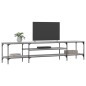 vidaXL Mobile TV Grigio Sonoma 201x35x45 cm Legno Multistrato e Ferro