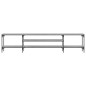 vidaXL Mobile TV Grigio Sonoma 201x35x45 cm Legno Multistrato e Ferro