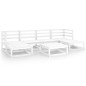 vidaXL Set Divani da Giardino 7 pz in Legno Massello di Pino vidaXL Set Divani da Giardino 7 pz in Legno Massello di Pino