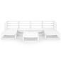 vidaXL Set Divani da Giardino 7 pz in Legno Massello di Pino vidaXL Set Divani da Giardino 7 pz in Legno Massello di Pino