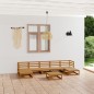 vidaXL Set Divani da Giardino 8 pz in Legno Massello di Pino vidaXL Set Divani da Giardino 8 pz in Legno Massello di Pino
