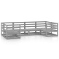 vidaXL Set Divani da Giardino 6 pz Grigio in Legno Massello di Pino vidaXL Set Divani da Giardino 6 pz Grigio in Legno Massello di Pino