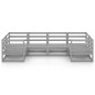 vidaXL Set Divani da Giardino 6 pz Grigio in Legno Massello di Pino vidaXL Set Divani da Giardino 6 pz Grigio in Legno Massello di Pino