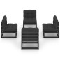 vidaXL Set Divani da Giardino 4 pz con Cuscini Legno Massello Pino