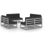 vidaXL Set Divani da Giardino 8 pz con Cuscini Legno Massello Pino vidaXL Set Divani da Giardino 8 pz con Cuscini Legno Massello Pino