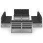 vidaXL Set Divani da Giardino 8 pz con Cuscini Legno Massello Pino vidaXL Set Divani da Giardino 8 pz con Cuscini Legno Massello Pino