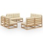 vidaXL Set Divani da Giardino 8 pz con Cuscini Legno Massello Pino vidaXL Set Divani da Giardino 8 pz con Cuscini Legno Massello Pino
