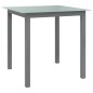 Tavolo da Giardino Antracite 80x80x74 cm in Alluminio e Vetro Tavolo da Giardino Antracite 80x80x74 cm in Alluminio e Vetro