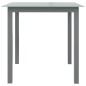Tavolo da Giardino Antracite 80x80x74 cm in Alluminio e Vetro Tavolo da Giardino Antracite 80x80x74 cm in Alluminio e Vetro