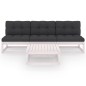 vidaXL Set Divani da Giardino 4 pz con Cuscini Legno Massello Pino vidaXL Set Divani da Giardino 4 pz con Cuscini Legno Massello Pino