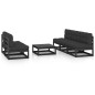 vidaXL Set Divani da Giardino 6 pz con Cuscini Legno Massello di Pino