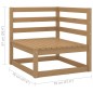 vidaXL Set Divani da Giardino 4 pz con Cuscini Legno Massello Pino vidaXL Set Divani da Giardino 4 pz con Cuscini Legno Massello Pino