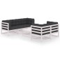 vidaXL Set Divani da Giardino 6 pz con Cuscini Legno Massello di Pino vidaXL Set Divani da Giardino 6 pz con Cuscini Legno Massello di Pino