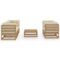 vidaXL Set Divani da Giardino 6 pz con Cuscini Legno Massello di Pino vidaXL Set Divani da Giardino 6 pz con Cuscini Legno Massello di Pino