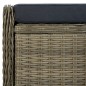 Sedia da Giardino Reclinabile con Pouf Polyrattan Marrone