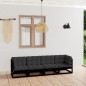 vidaXL Divano da Giardino a 4 Posti con Cuscini Legno Massello di Pino vidaXL Divano da Giardino a 4 Posti con Cuscini Legno Massello di Pino