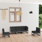 vidaXL Set Divani da Giardino 5 pz con Cuscini Legno Massello di Pino vidaXL Set Divani da Giardino 5 pz con Cuscini Legno Massello di Pino