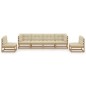 vidaXL Set Divani da Giardino 6 pz con Cuscini Legno Massello Pino