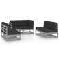 vidaXL Set Divani da Giardino 6 pz con Cuscini Legno Massello Pino