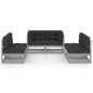 vidaXL Set Divani da Giardino 6 pz con Cuscini Legno Massello Pino