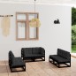 vidaXL Set Divani da Giardino 6 pz con Cuscini Legno Massello Pino vidaXL Set Divani da Giardino 6 pz con Cuscini Legno Massello Pino