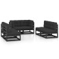 vidaXL Set Divani da Giardino 6 pz con Cuscini Legno Massello Pino vidaXL Set Divani da Giardino 6 pz con Cuscini Legno Massello Pino