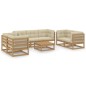 vidaXL Set Divani da Giardino 8 pz con Cuscini Legno Massello di Pino vidaXL Set Divani da Giardino 8 pz con Cuscini Legno Massello di Pino
