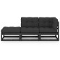 vidaXL Set Divani da Giardino 3 pz con Cuscini Legno Massello di Pino vidaXL Set Divani da Giardino 3 pz con Cuscini Legno Massello di Pino