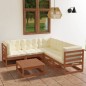 vidaXL Set Divani da Giardino 6 pz con Cuscini Legno Massello di Pino vidaXL Set Divani da Giardino 6 pz con Cuscini Legno Massello di Pino