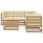 vidaXL Set Divani da Giardino 6 pz con Cuscini Legno Massello di Pino vidaXL Set Divani da Giardino 6 pz con Cuscini Legno Massello di Pino