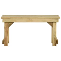 Panchina da Giardino 90 cm in Legno di Pino Impregnato