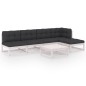 vidaXL Set Divani da Giardino 6 pz con Cuscini Legno Massello di Pino vidaXL Set Divani da Giardino 6 pz con Cuscini Legno Massello di Pino