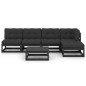 vidaXL Set Divani da Giardino 6 pz con Cuscini Legno Massello di Pino vidaXL Set Divani da Giardino 6 pz con Cuscini Legno Massello di Pino